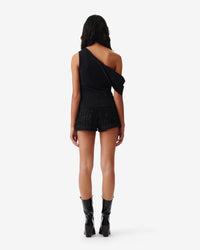 Irine asymmetric T-shirt - Black