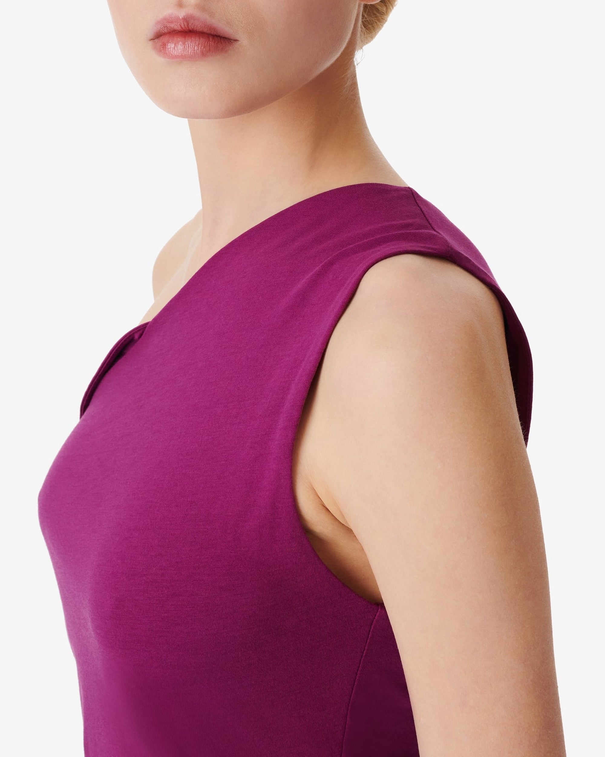 Irine asymmetrical T-shirt - Berry
