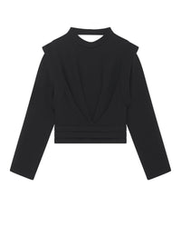 Joana wool blend top - Black