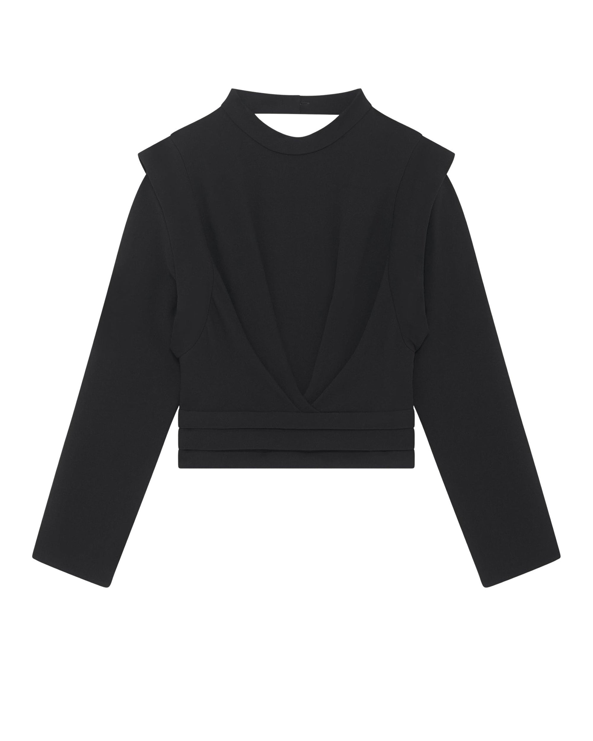 Joana wool blend top - Black
