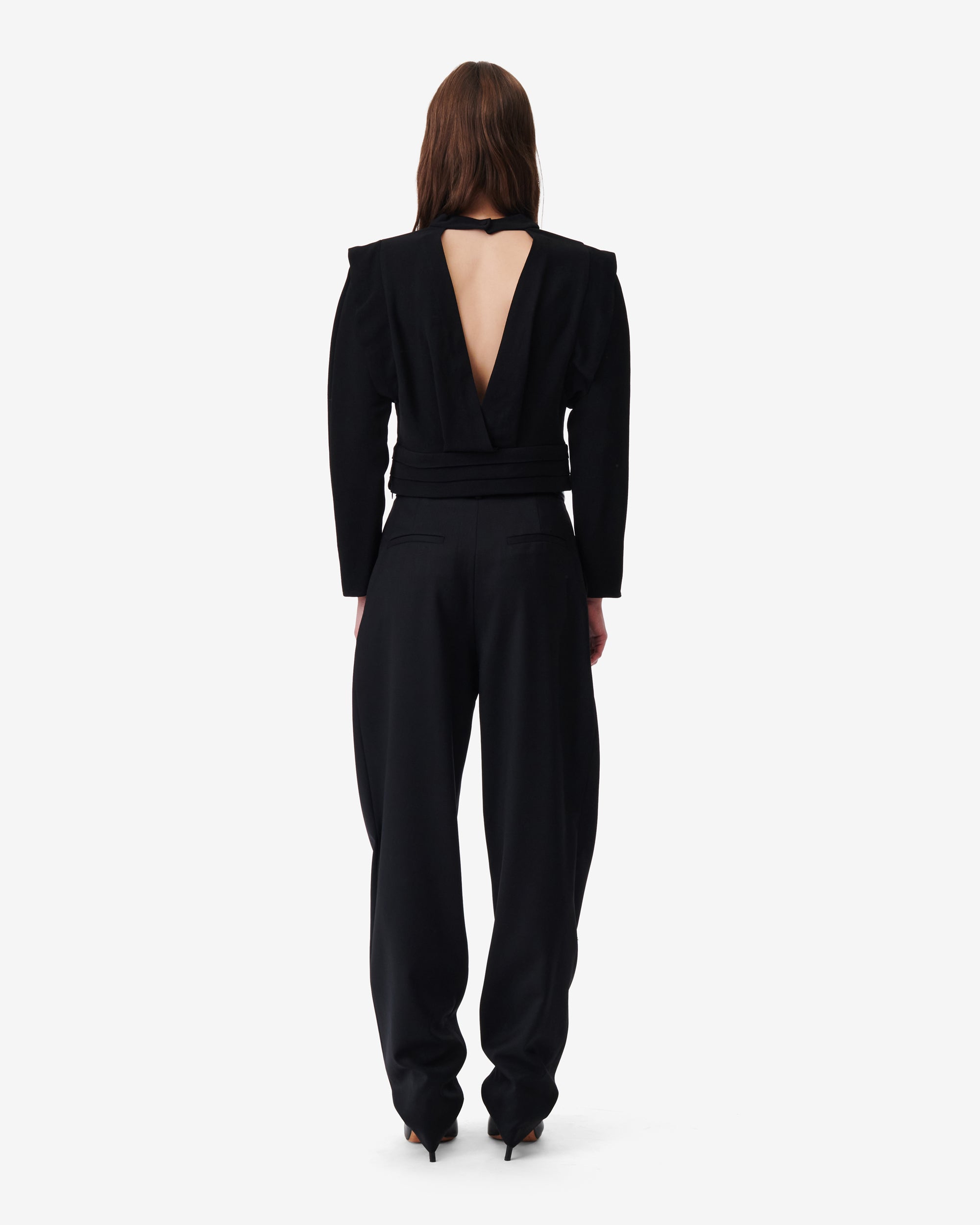 Joana wool blend top - Black