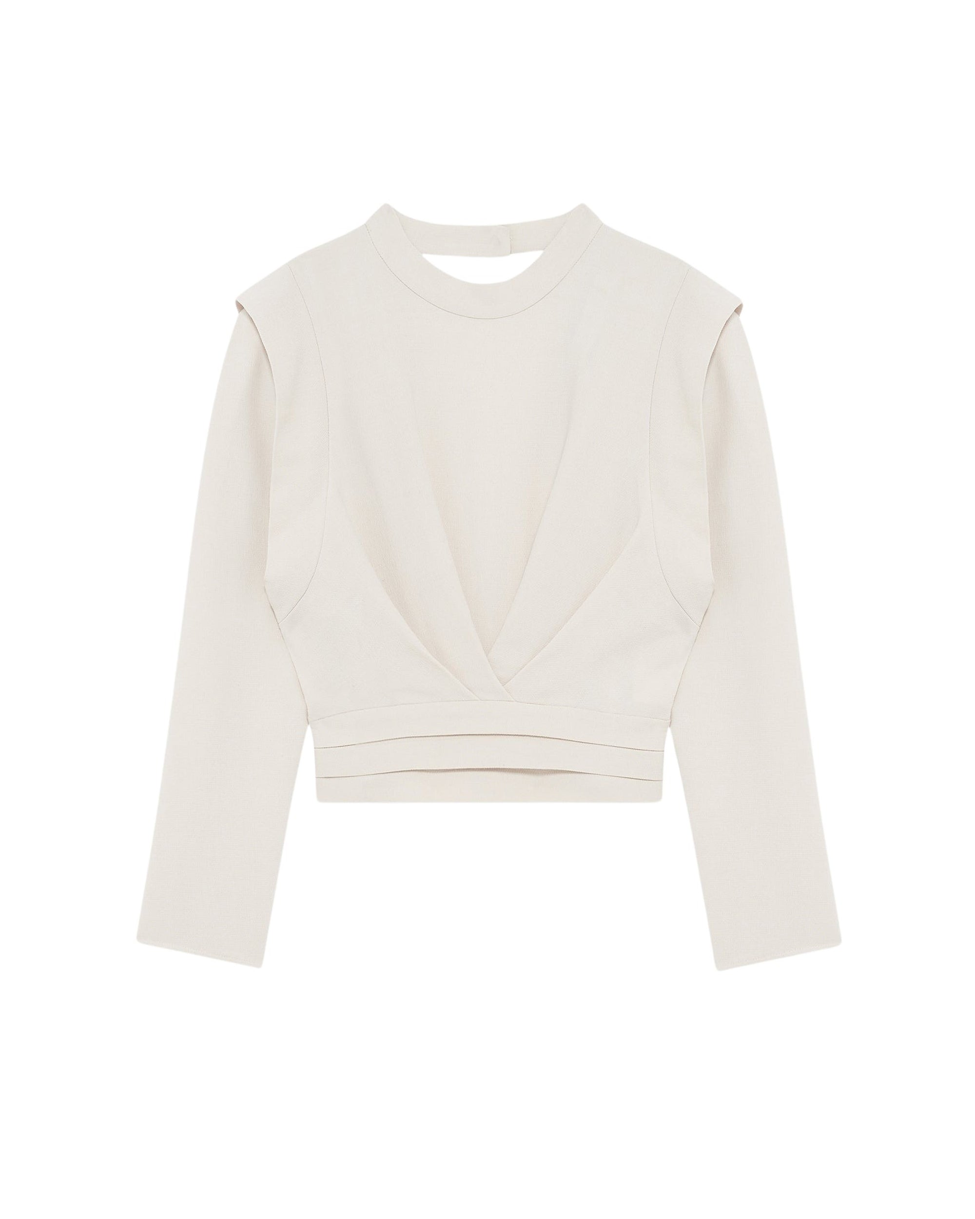 Joana wool blend top - Ecru