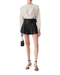 Joana wool blend top - Ecru