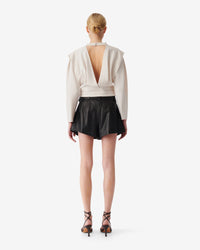 Joana wool blend top - Ecru