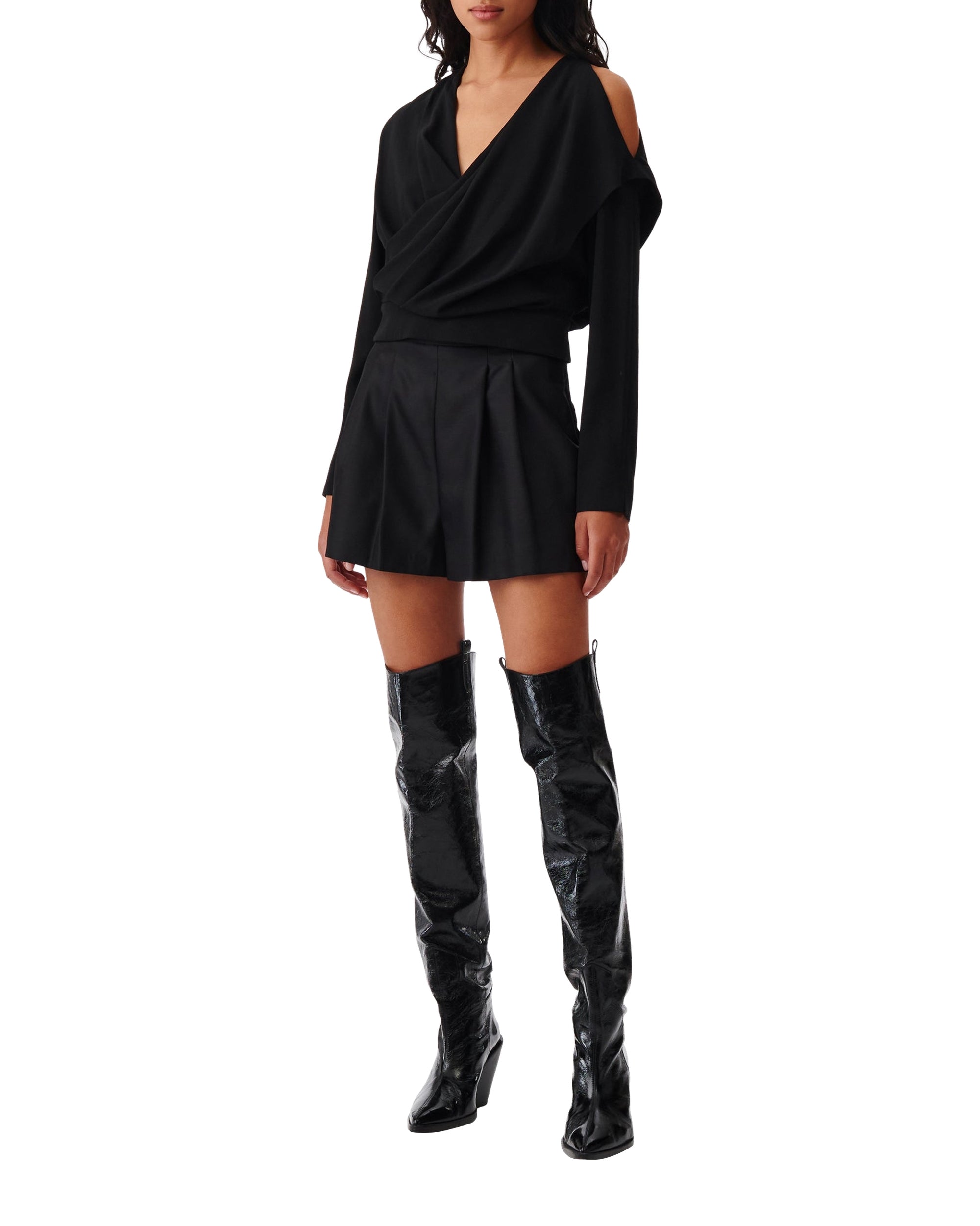 Kayla long-sleeved blouse - Black