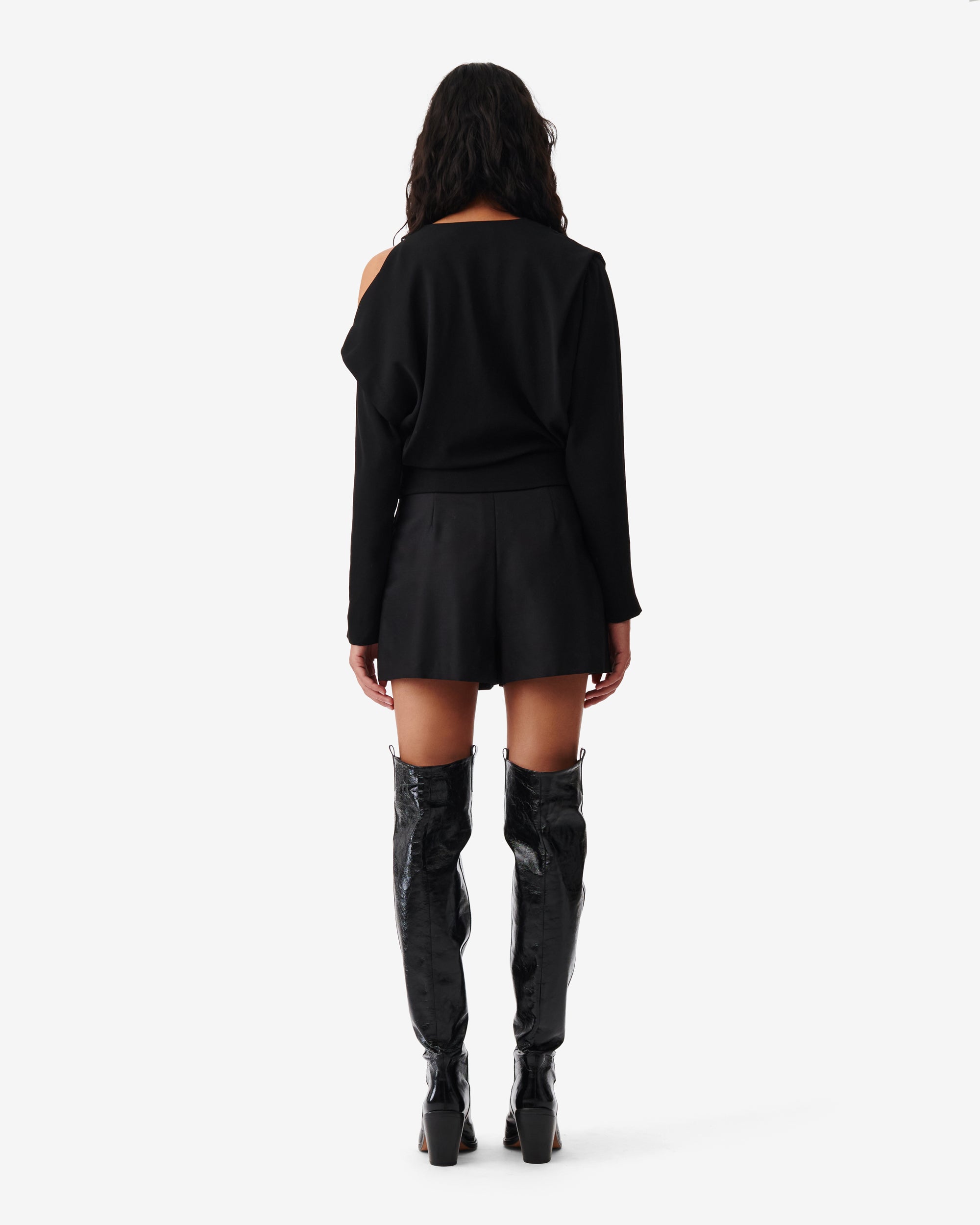 Kayla long-sleeved blouse - Black