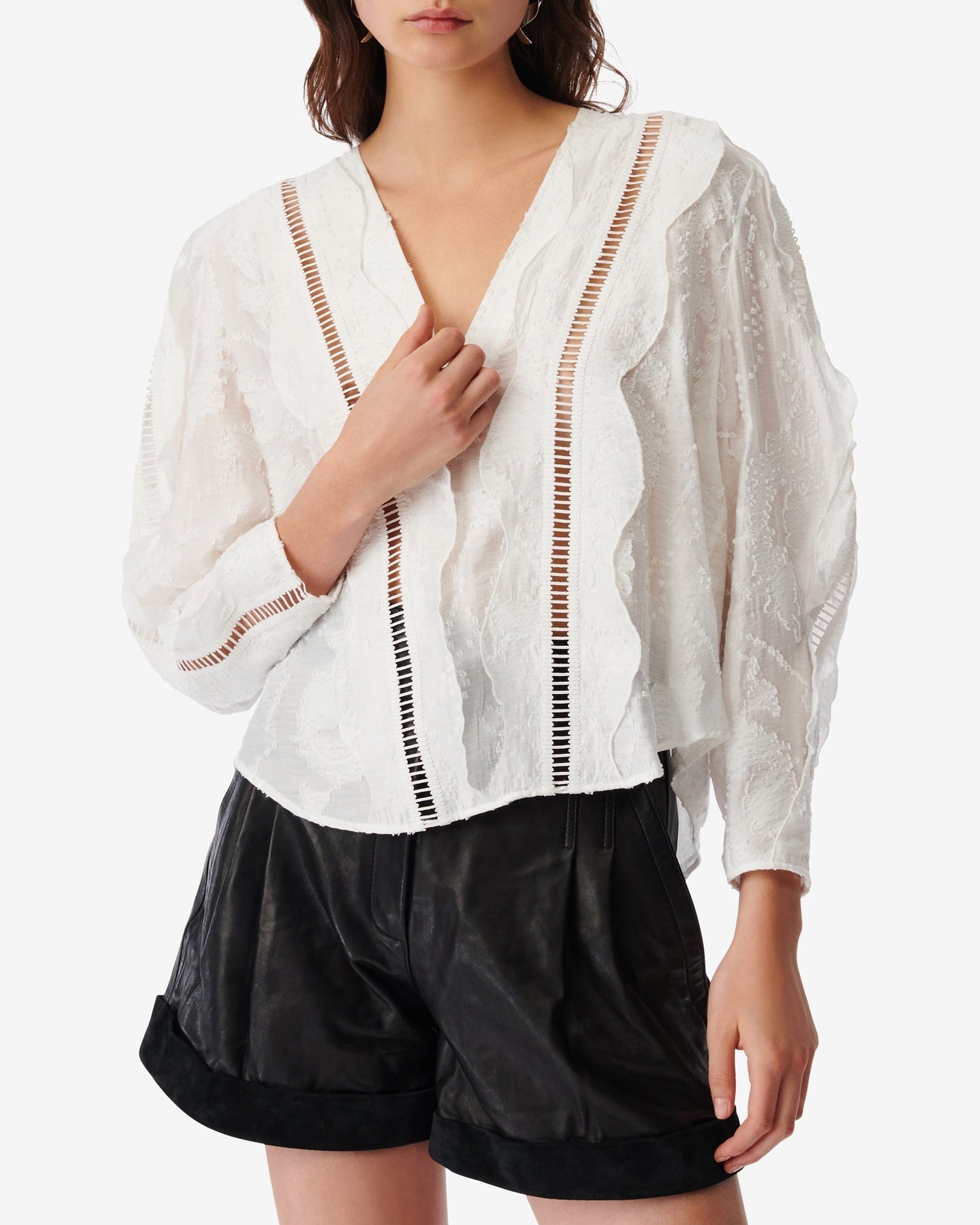 Kekoa long-sleeved blouse - White
