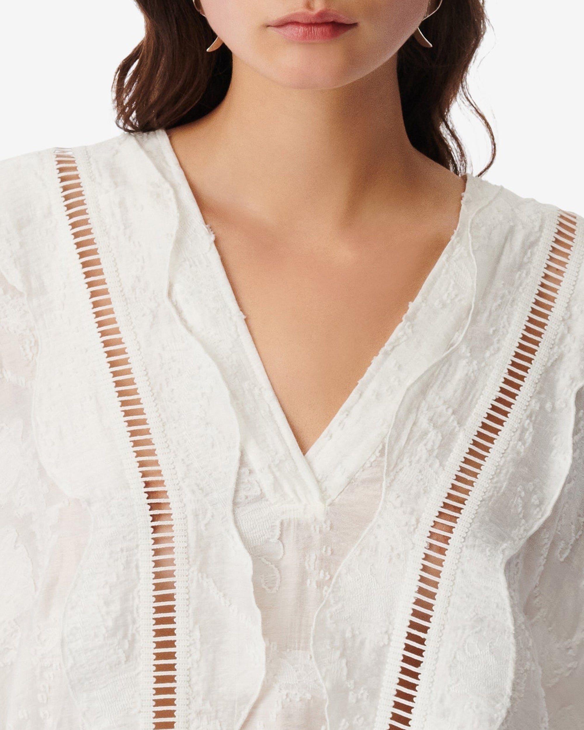 Kekoa long-sleeved blouse - White