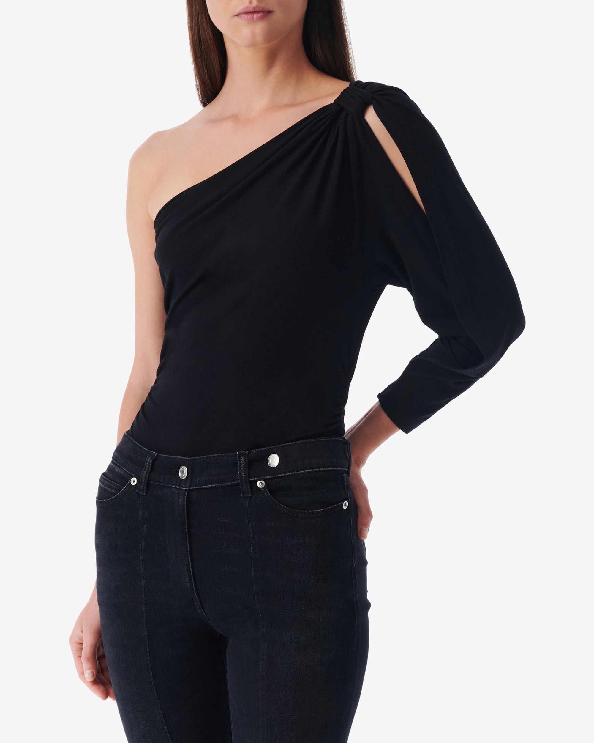 Kelcy asymmetric blouse - Black