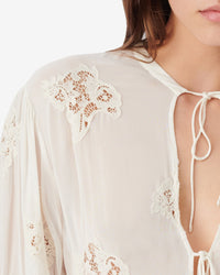 Lalia long-sleeved blouse - Ecru