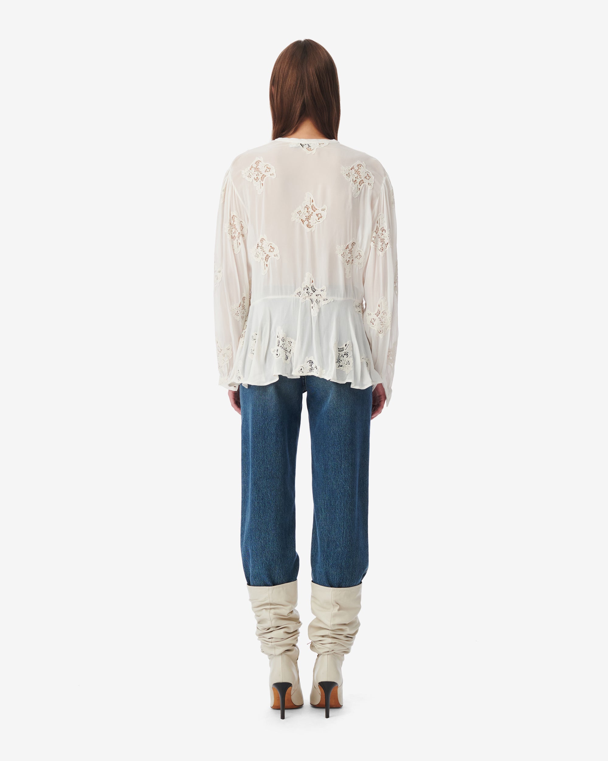 Lalia long-sleeved blouse - Ecru