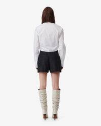 Leanel long-sleeved blouse - White