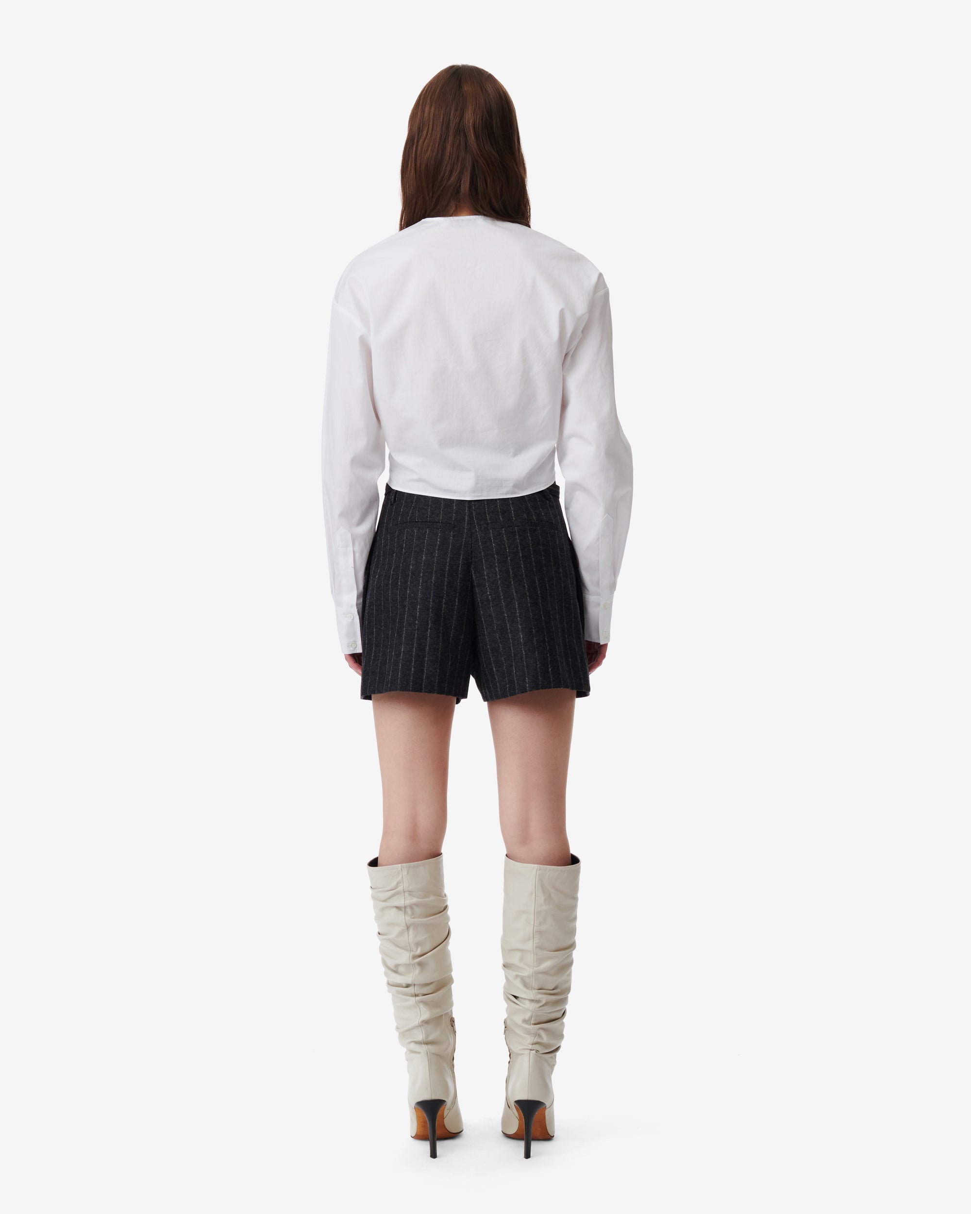 Leanel long-sleeved blouse - White