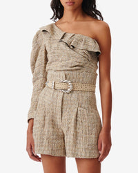 Lizy asymmetrical top - Mixed Beige