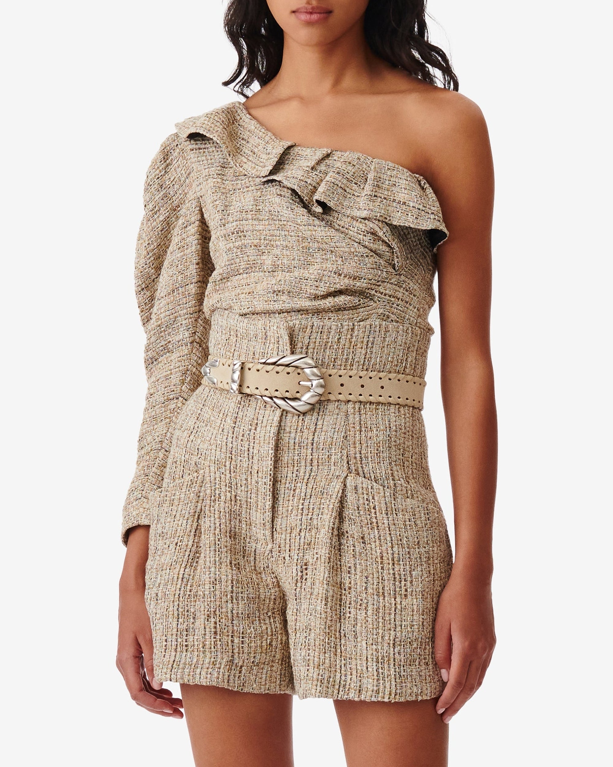 Lizy asymmetrical top - Mixed Beige