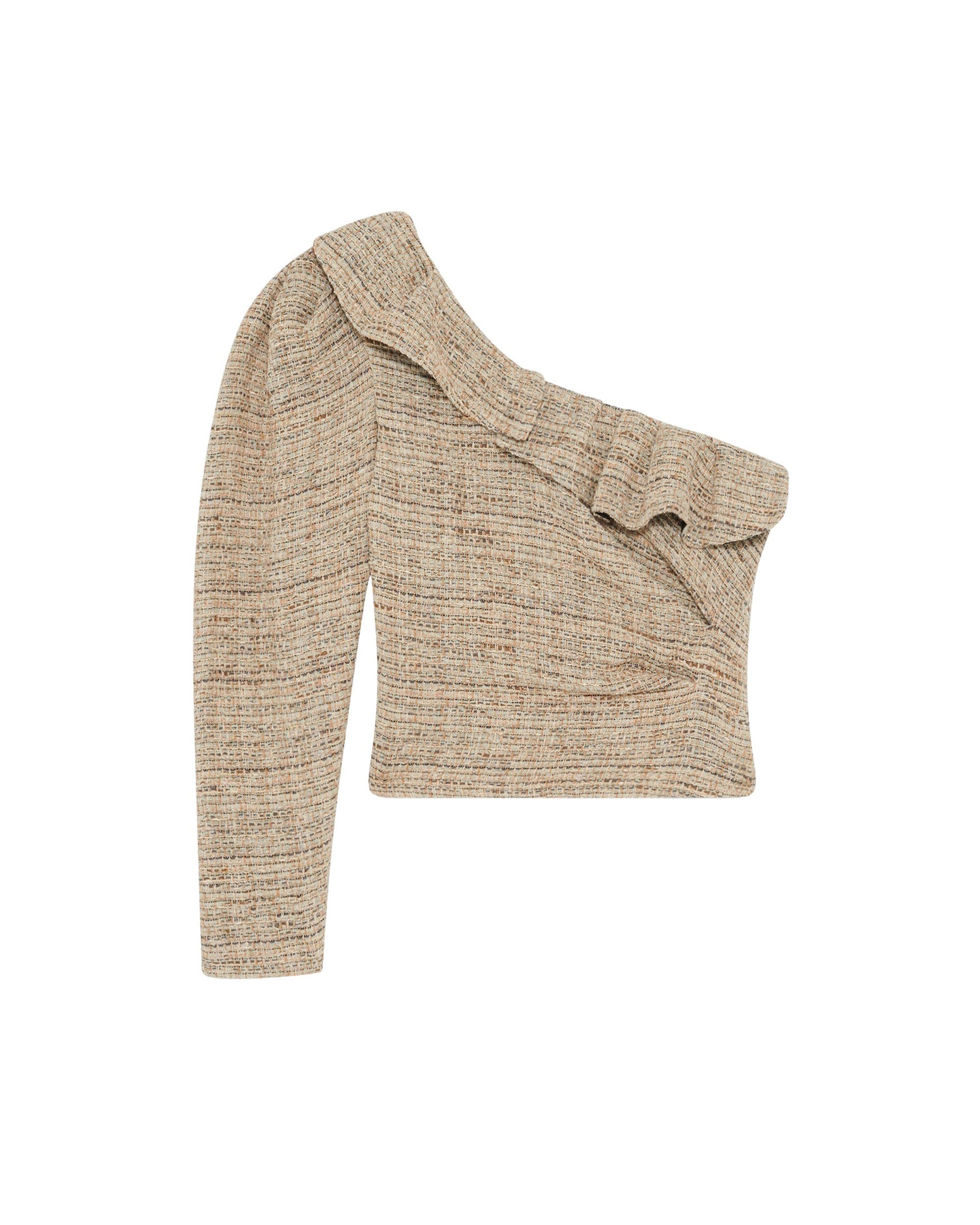 Lizy asymmetrical top - Mixed Beige