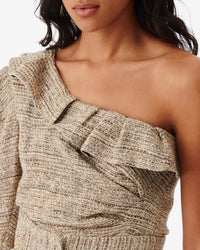 Lizy asymmetrical top - Mixed Beige