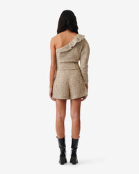 Lizy asymmetrical top - Mixed Beige