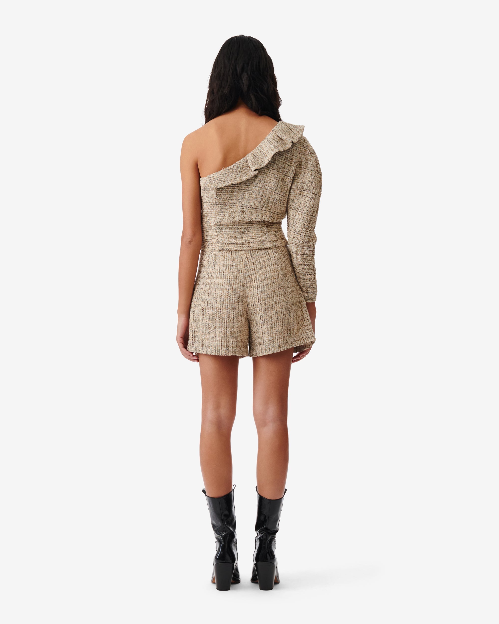 Lizy asymmetrical top - Mixed Beige