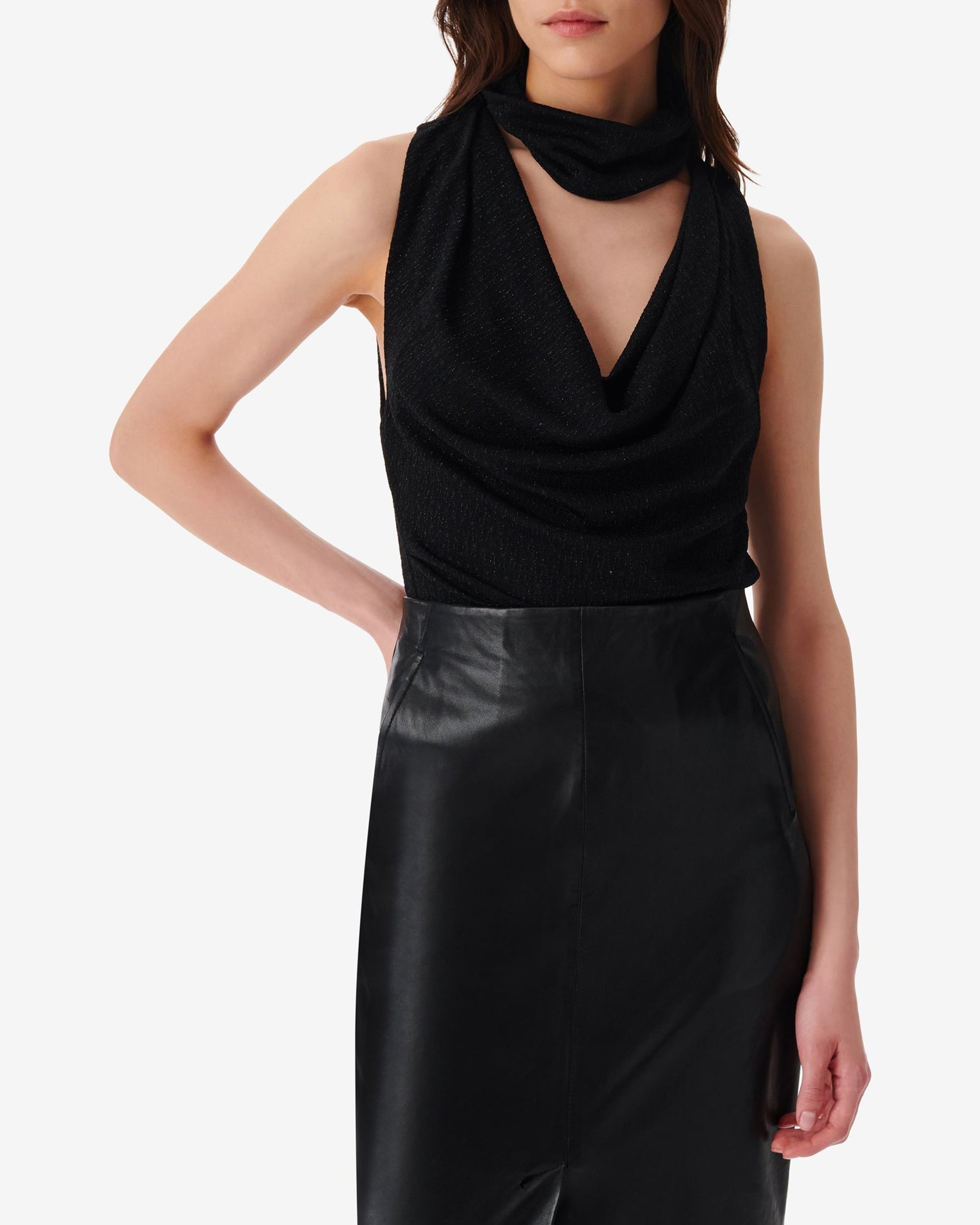 Marlene sleeveless top - Black