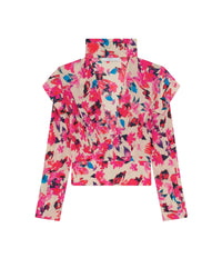 Martina silk top - Multico Ecru