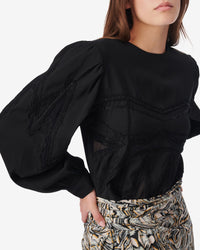 Mirama long-sleeved blouse - Black
