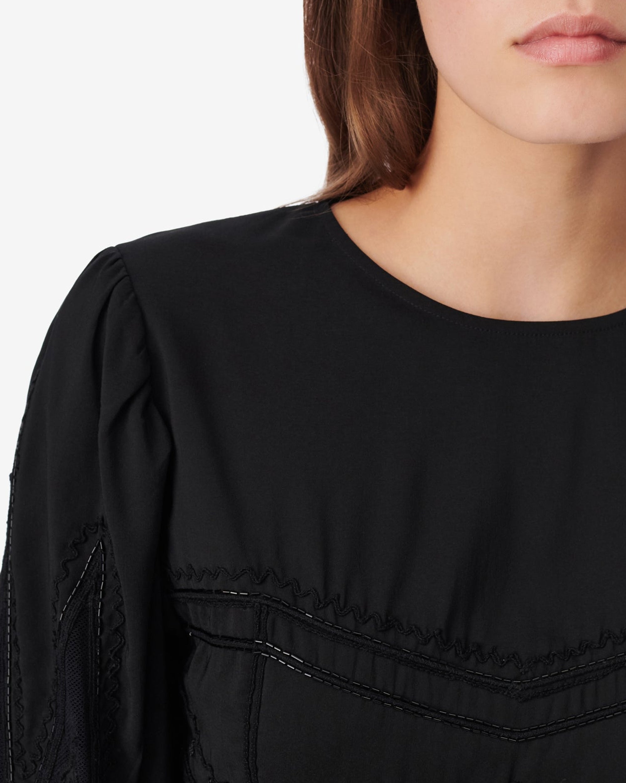 Mirama long-sleeved blouse - Black