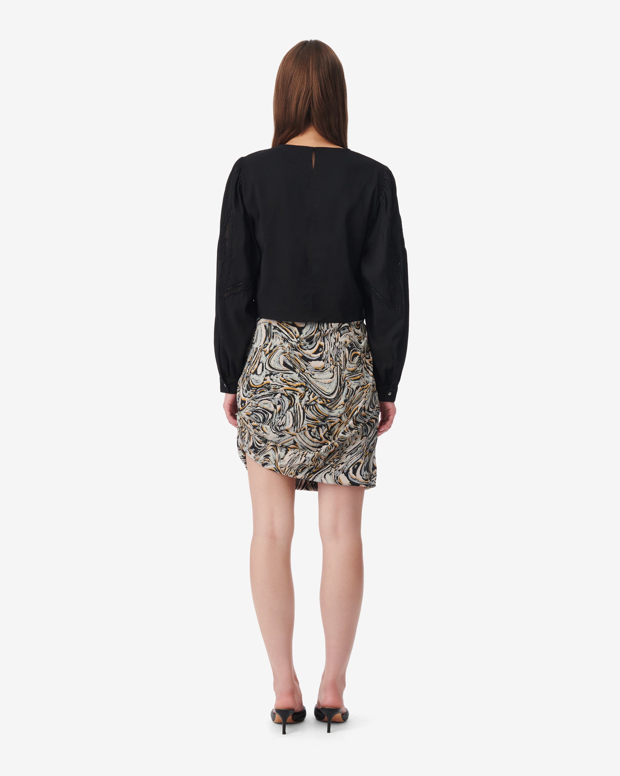 Mirama long-sleeved blouse - Black