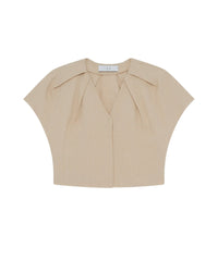 Palimi v-neck top - Light Beige