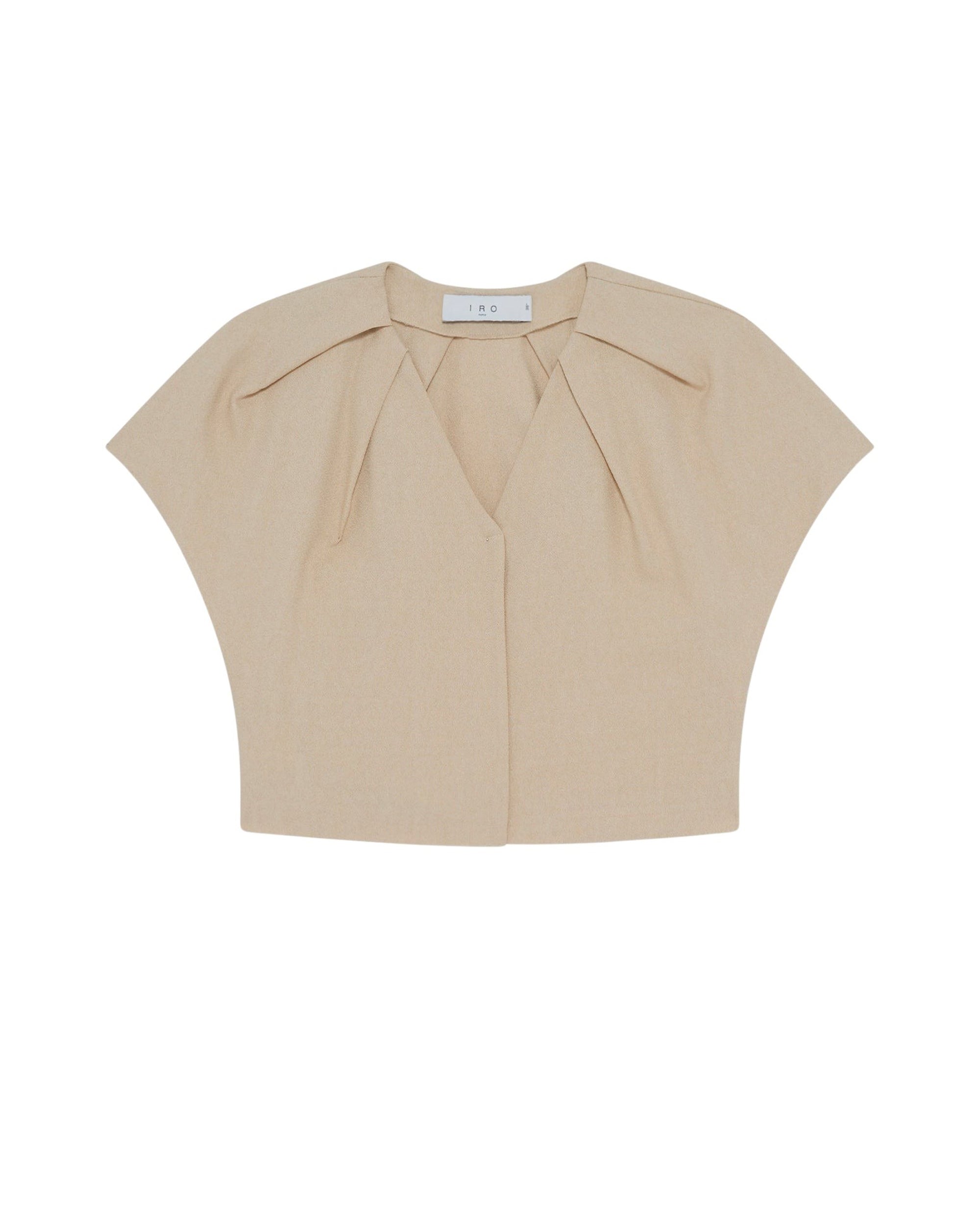 Palimi v-neck top - Light Beige