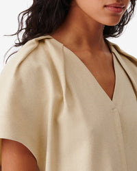 Palimi v-neck top - Light Beige