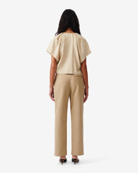 Palimi v-neck top - Light Beige