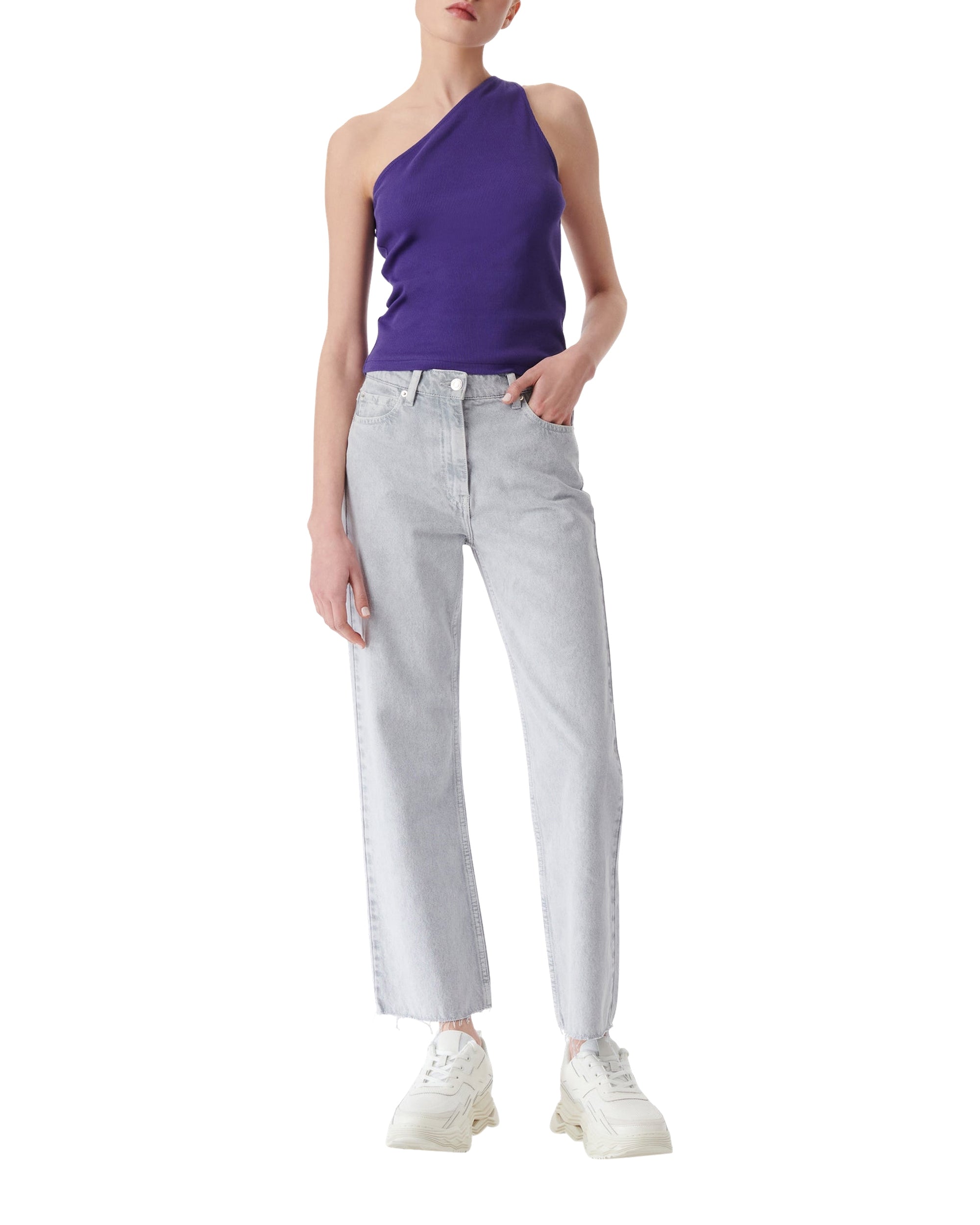 Pivo asymmetric tank top - Vintage Purple