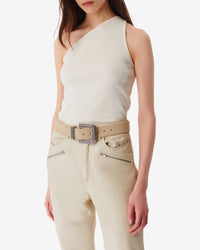 Asymmetrical Pivo tank top - Cloudy White