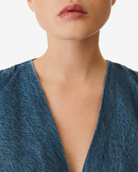 Silja long-sleeved top - Blue Denim