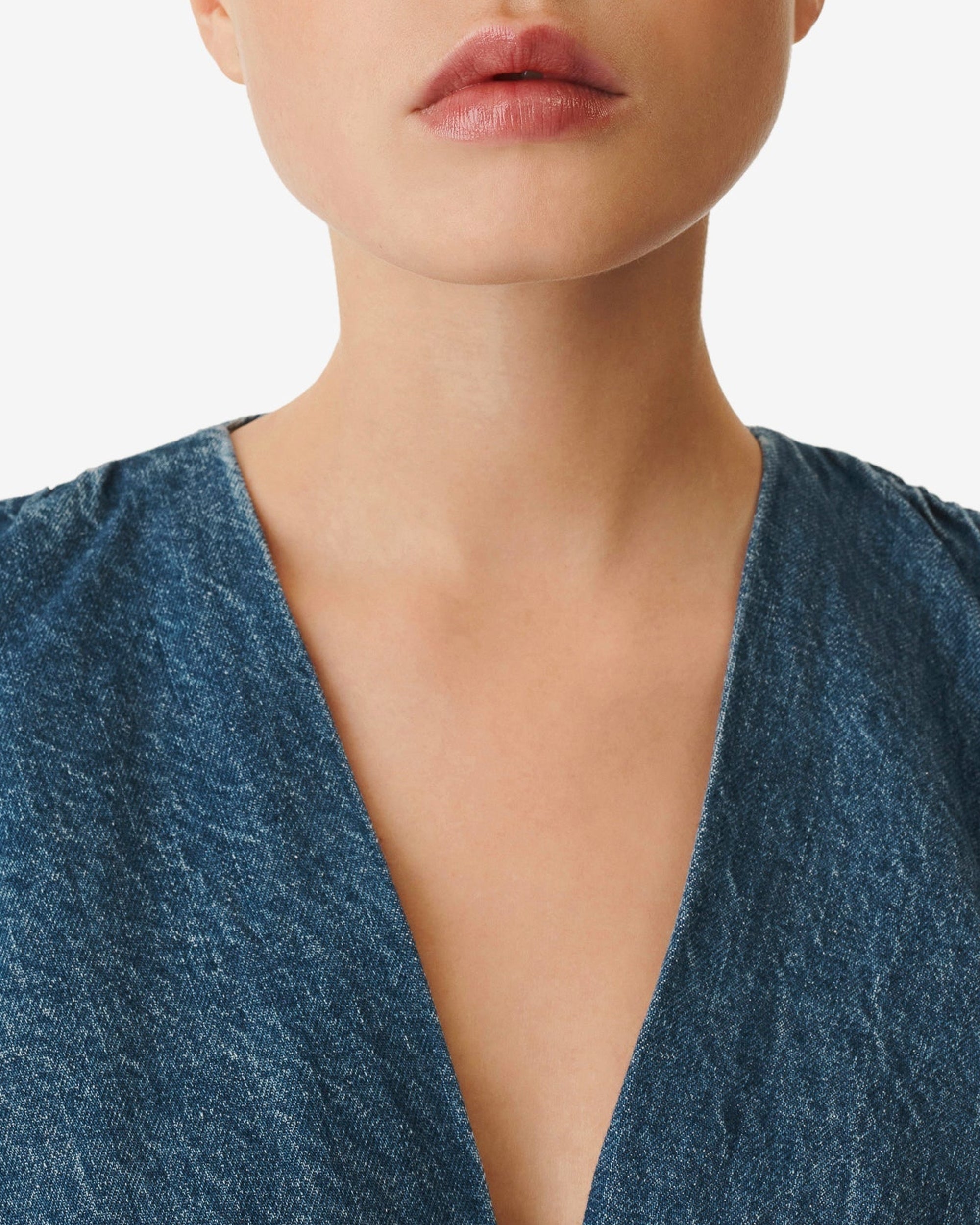 Silja long-sleeved top - Blue Denim