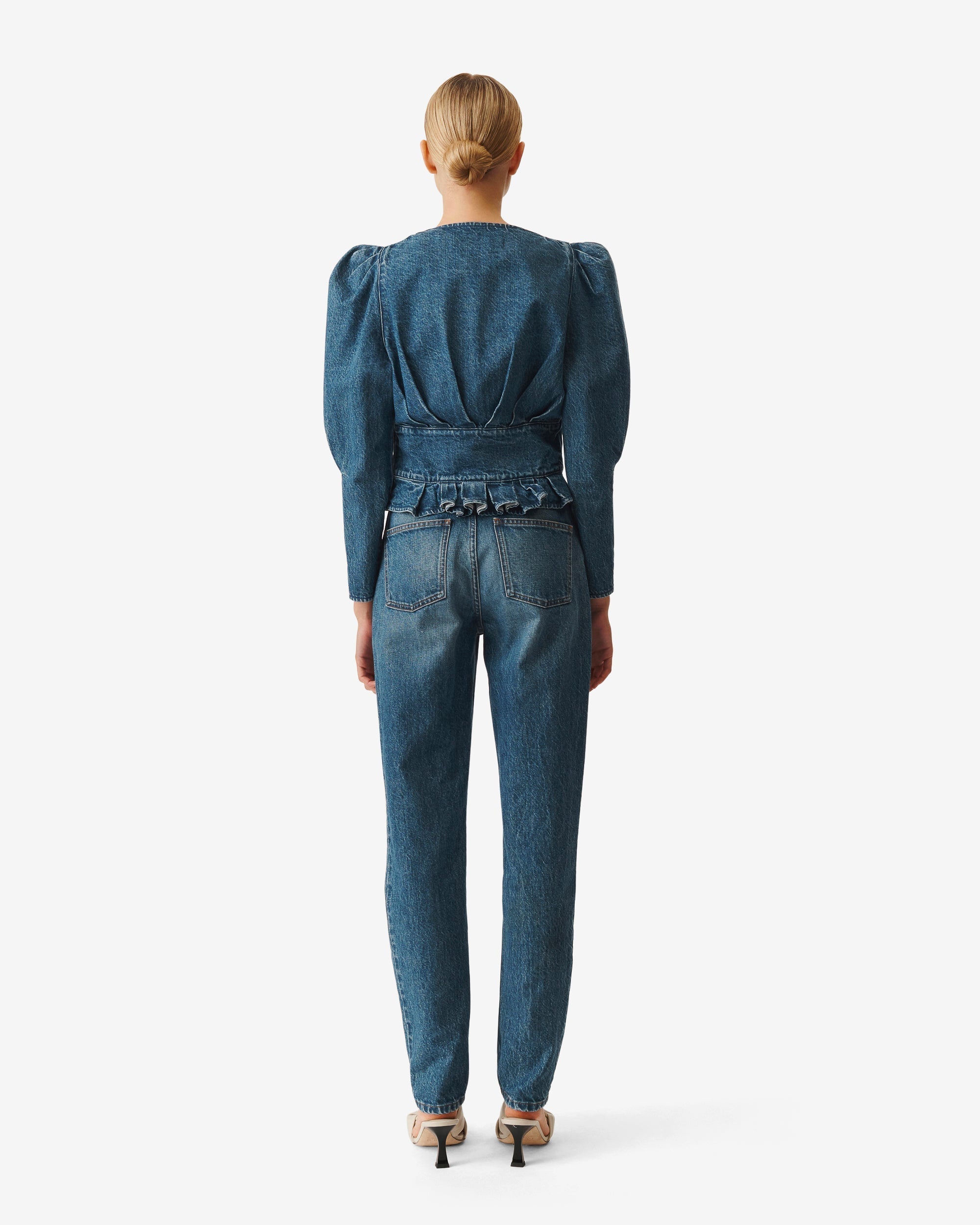 Silja long-sleeved top - Blue Denim