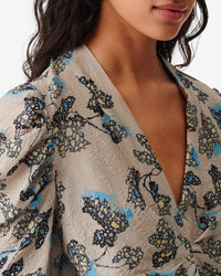 Stala silk blend top - Beige Multico
