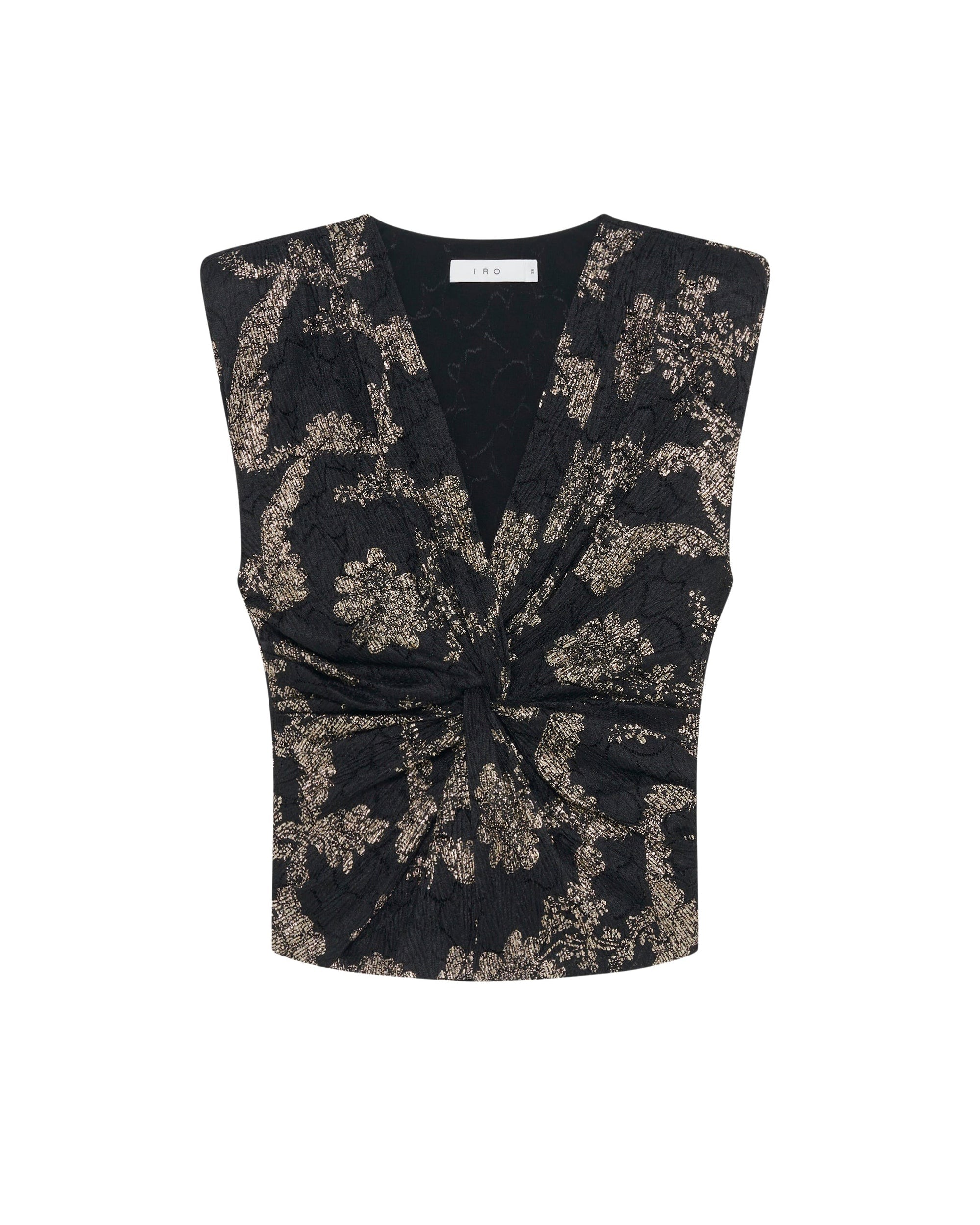 Toulo sleeveless top - Black & Gold