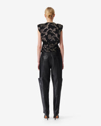 Toulo sleeveless top - Black & Gold