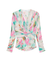 Zandra print blouse - Green Multico