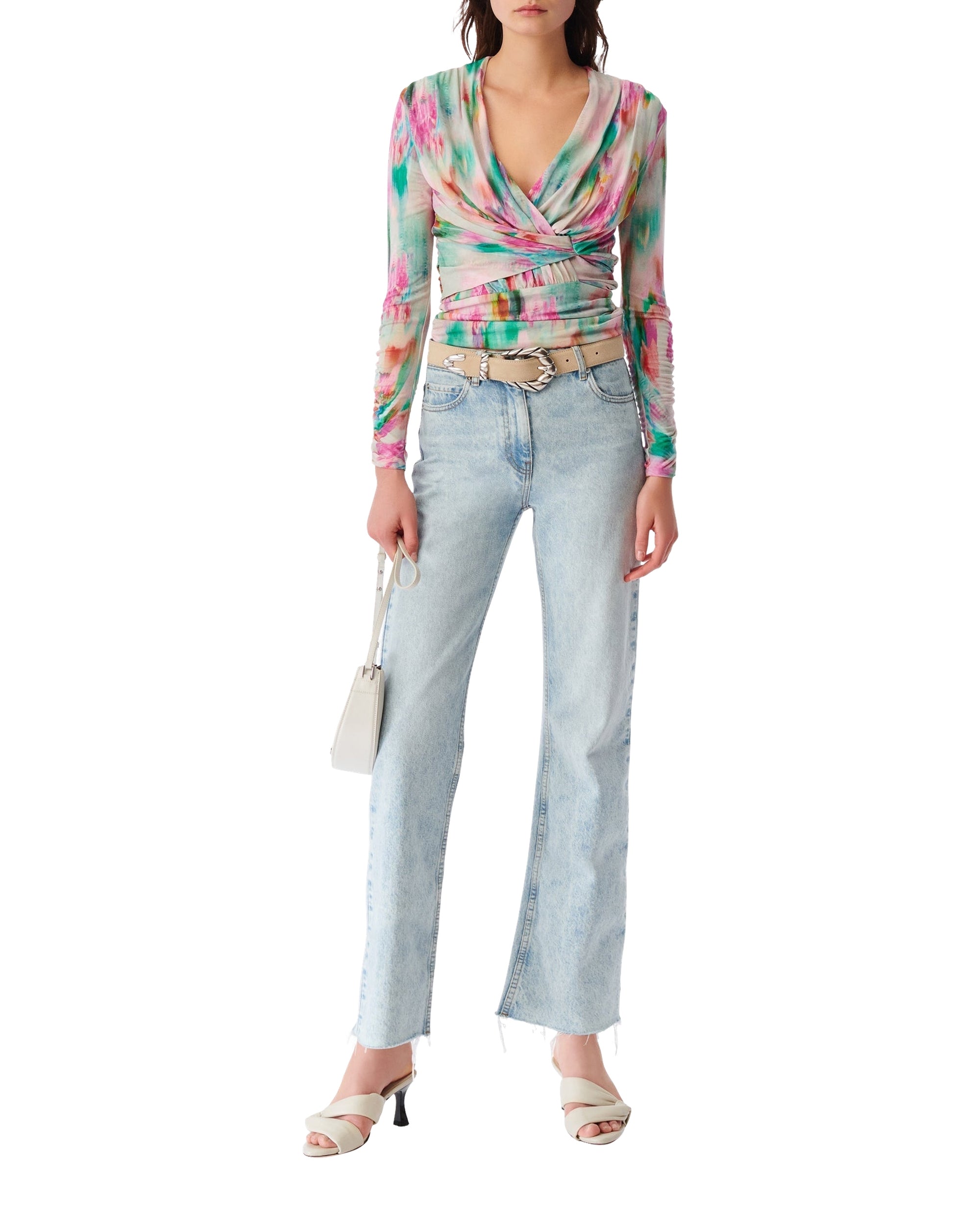 Zandra print blouse - Green Multico