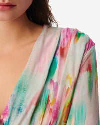 Zandra print blouse - Green Multico