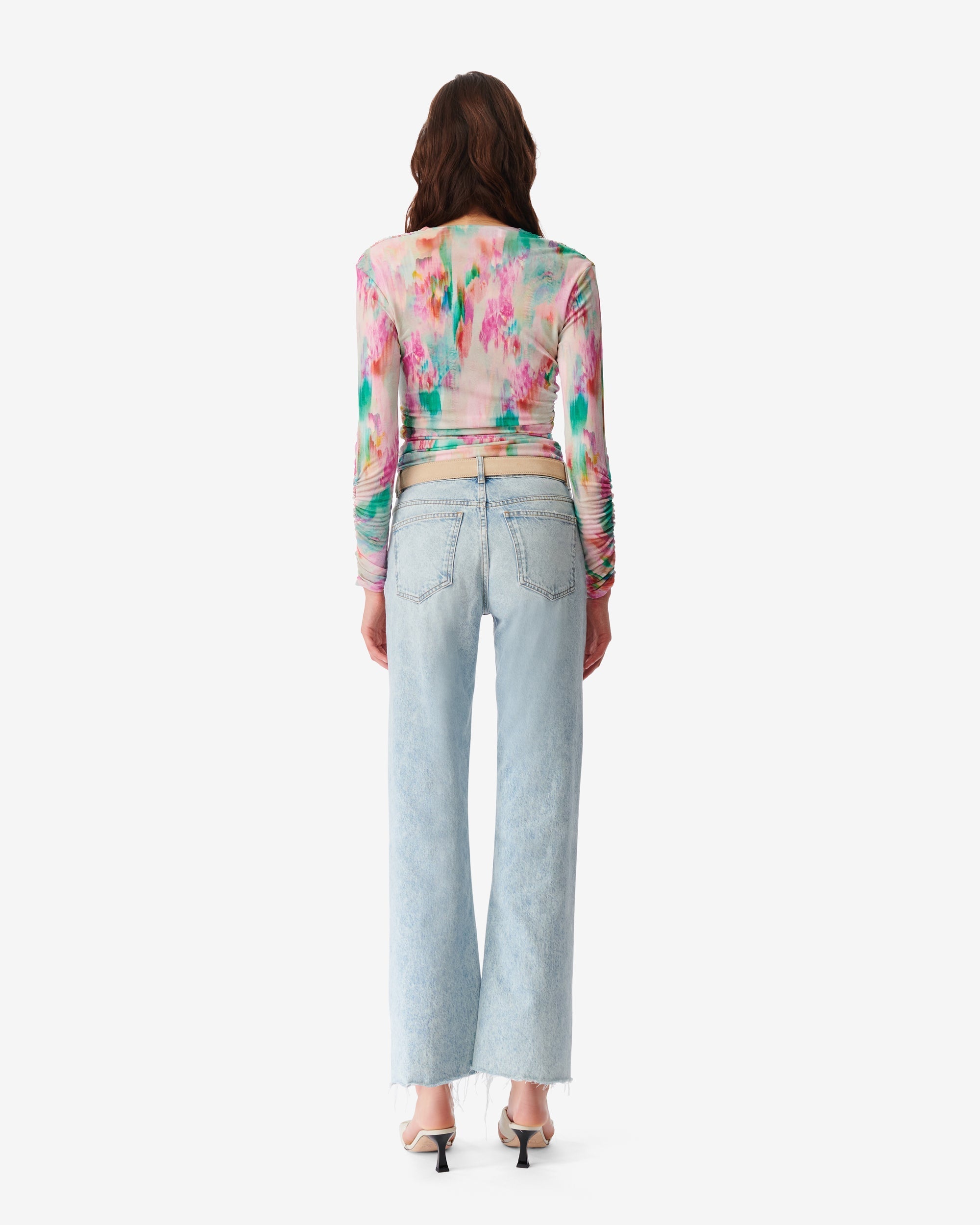 Zandra print blouse - Green Multico