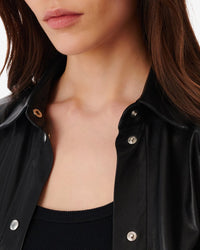 Alegre leather shirt - Black