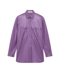 Alegre leather shirt - Pearly Purple