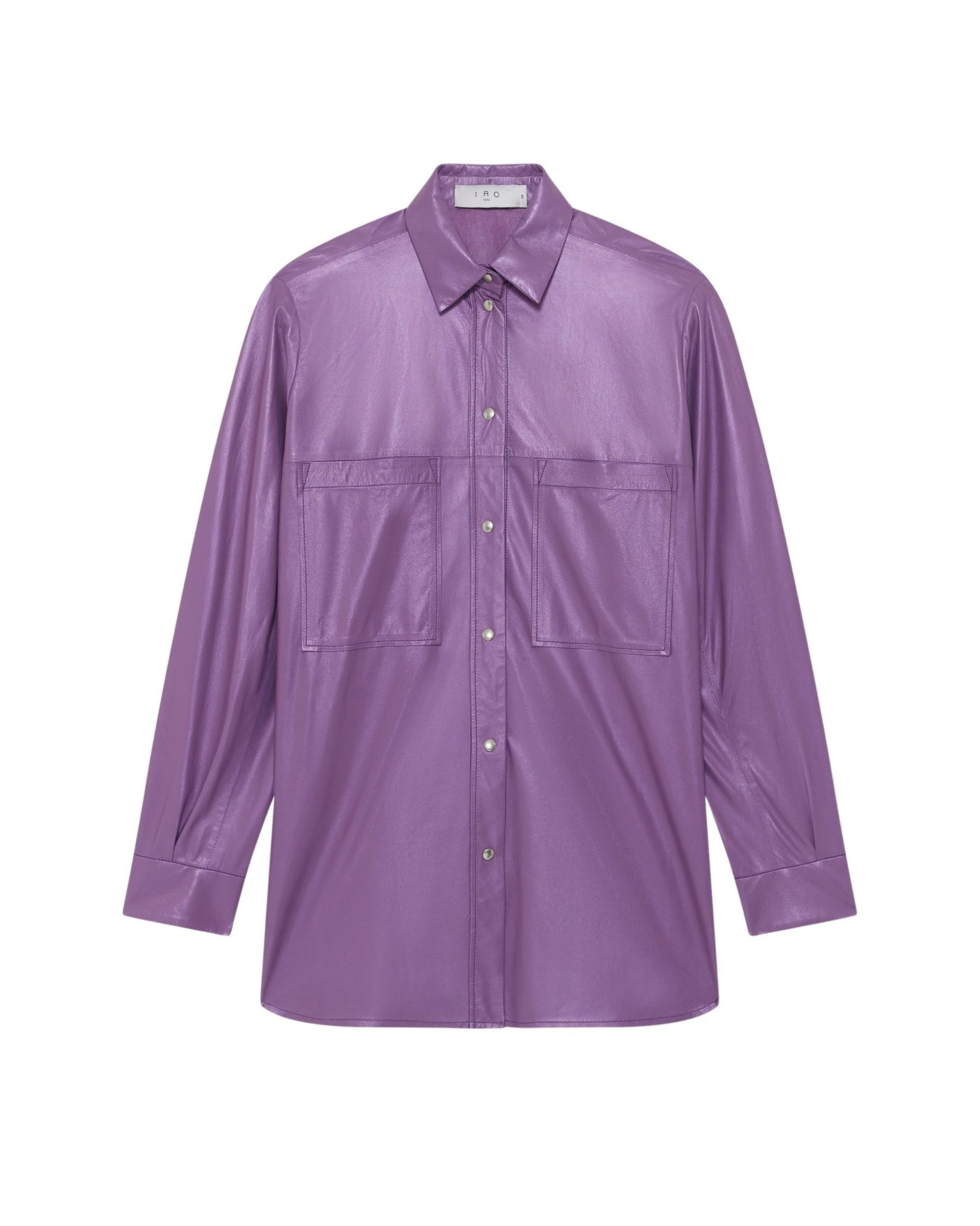 Alegre leather shirt - Pearly Purple