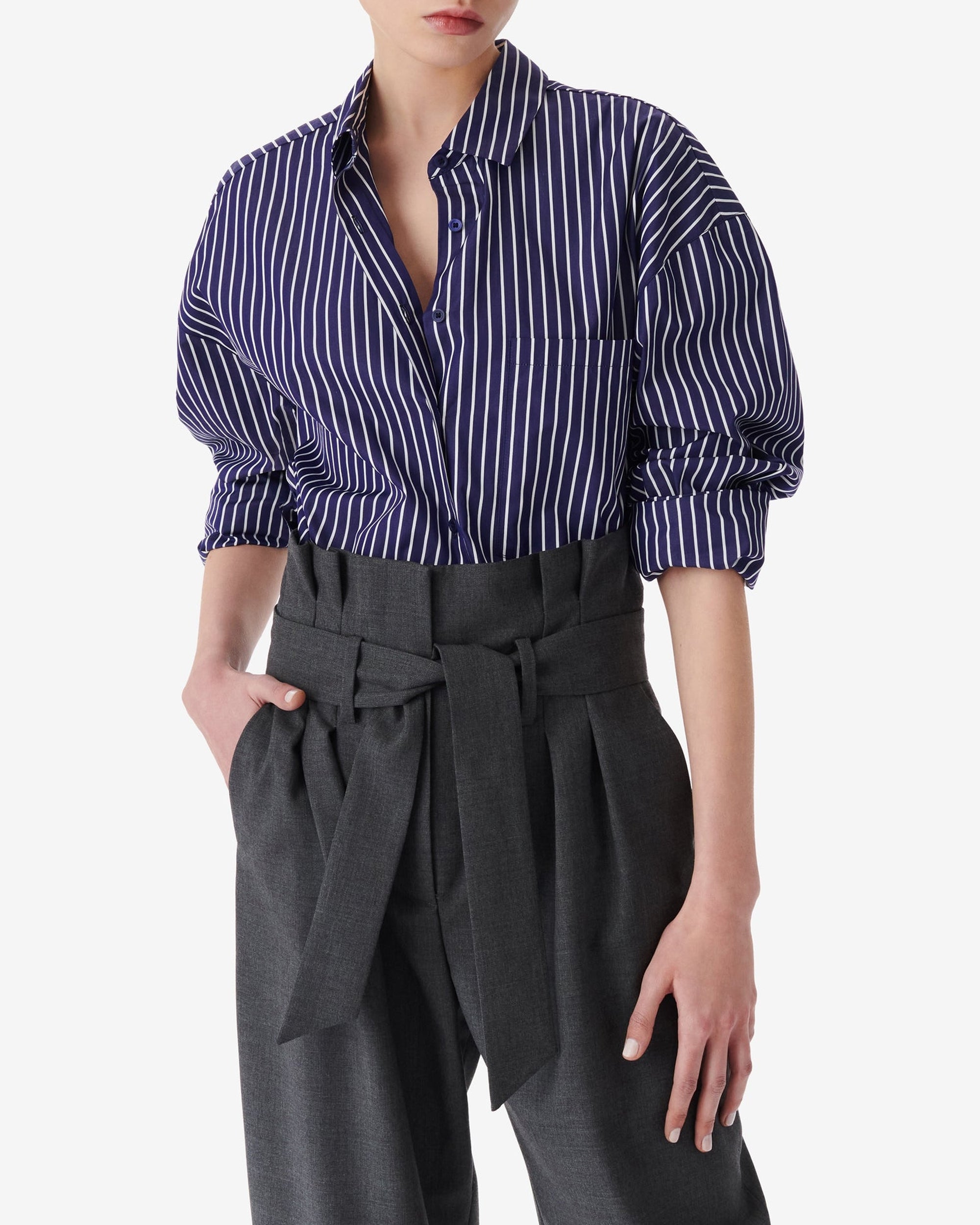 Atkin shirt - Navy & White
