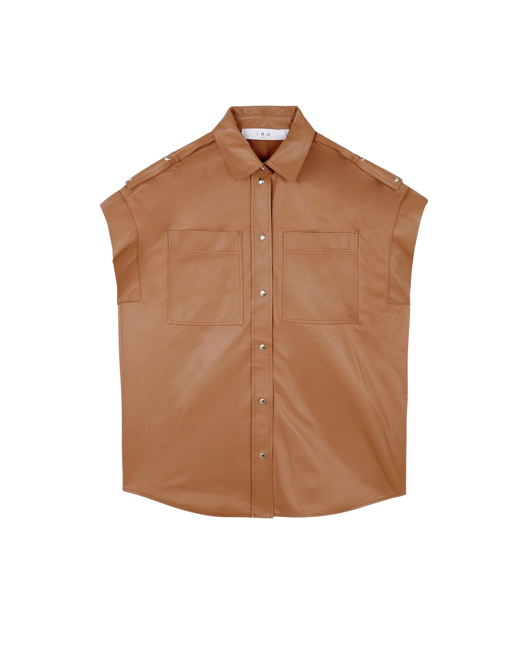 Mahina leather shirt - Fudge