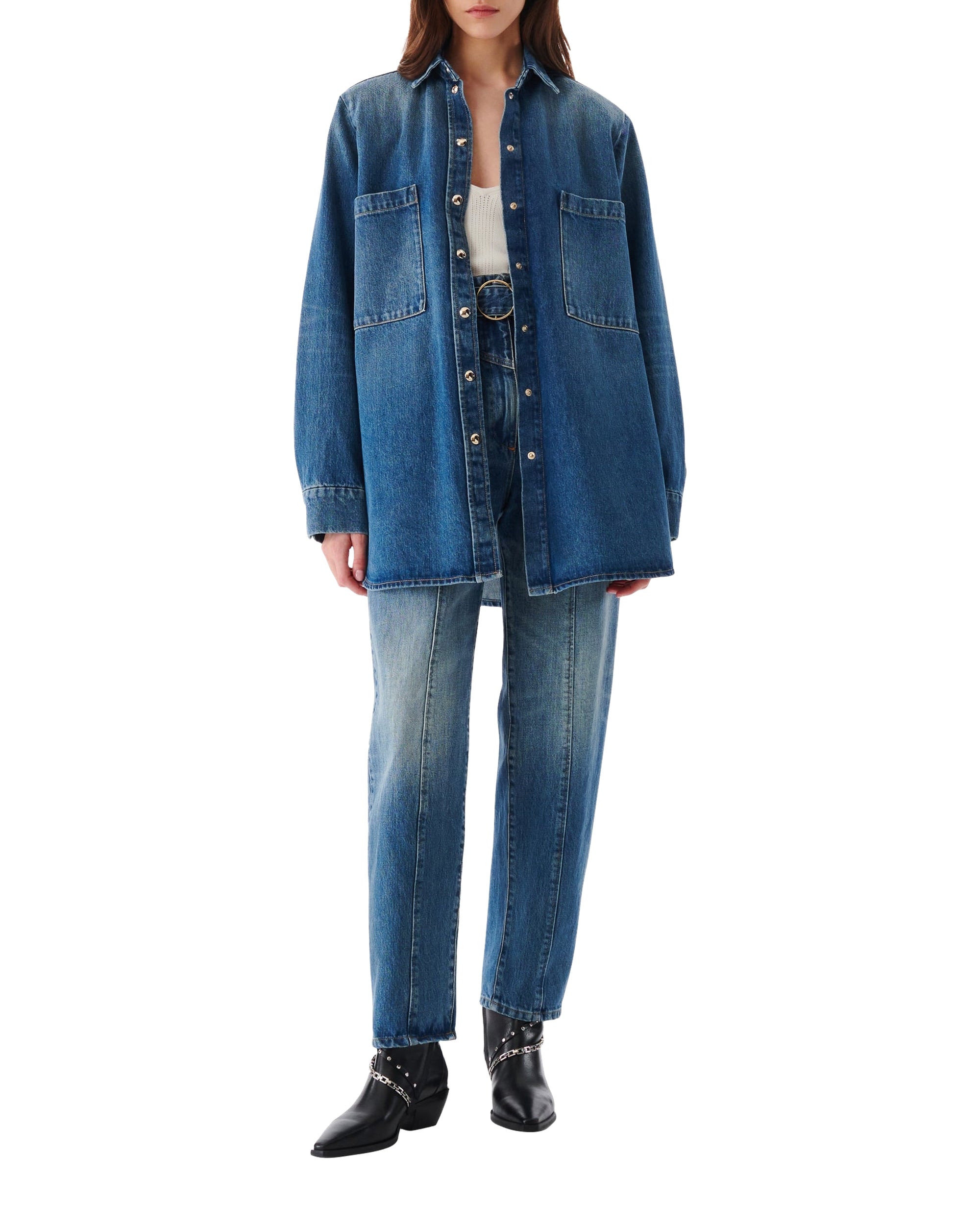 Pampelo shirt - Mid Blue Used